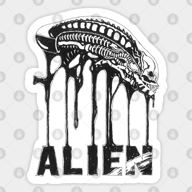 Alien Xeno Drip Sticker by jefftallica